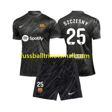 Fußballtrikots FC Barcelona Wojciech Szczesny 25 Torwart Kinder 2024-2025 Kurzarm Auswärts-trikot kaufen